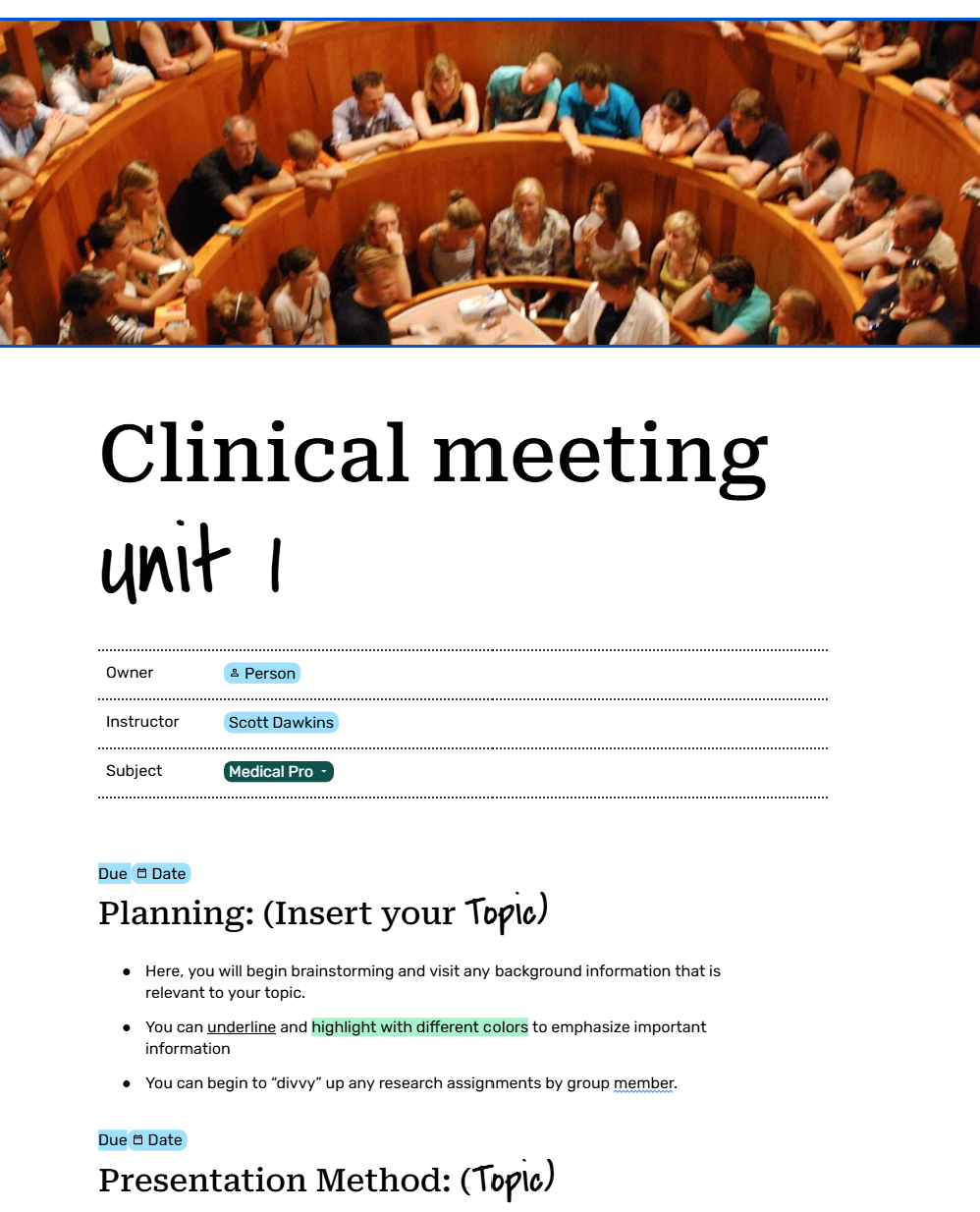 Clinical Group Planning Doc. 